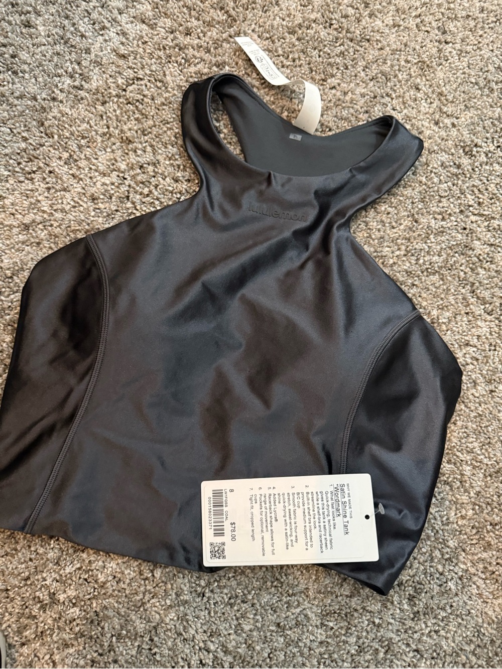 NWT Shiny Black Lulu